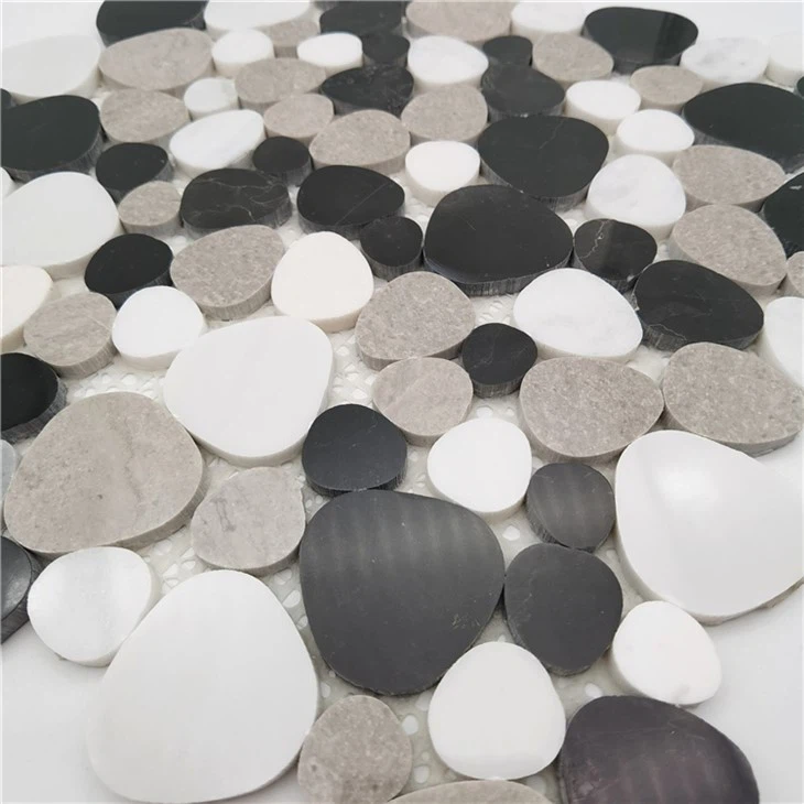 Half Cicle Style Crema Royal Arabesque Marble Mosaic